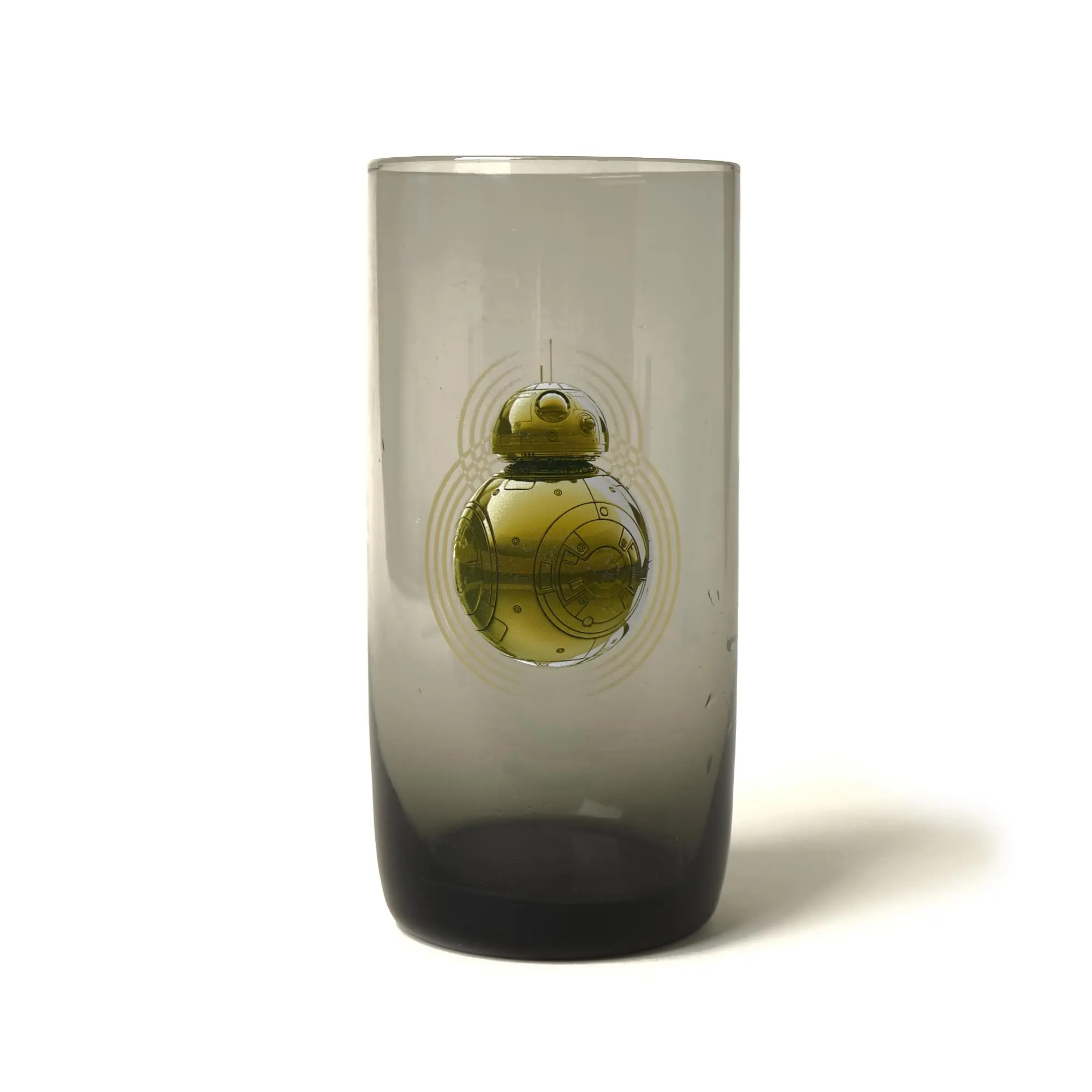 Star Wars: The Force Awakens Stylish BB-8 Print Translucent Black 20-Ounce Science Fiction Collectible Glass Tumbler