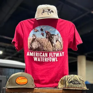 American Flyway Waterfowl Men's Quail & Pointer Graphic T-Shirt - Super Soft 100% Combed Cotton Short Sleeve Top for Outdoor Wear, Tshirt