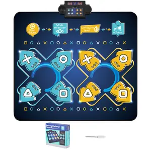 【DealsForYouDays】VEVOR Dance Mat, 8-Button Dance Mixer Rhythm Step Play Mat, Electronic Dance Pad with Single/Two Player Modes, Adjustable Volume, Built-in Music, 8 Challenge Levels, Toys Gifts for 3+ Year Old Girls
