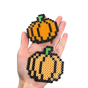 Perler Bead Pumpkin Magnets Pack of 4