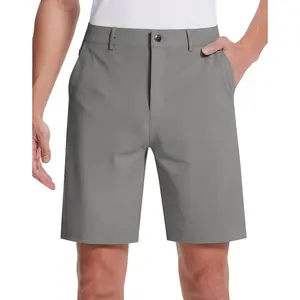 Mens Golf Dress Shorts 7 Inch with 5 Pockets Stretch Lightweight Quick Dry Men's Flat Front Shorts for Work Casual Flat Front Hybrid Lightweight Quick Dry Chino Casual elastic drawstring waist
