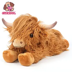 CUCKOOL 15"|1.7Lbs Highland Cow stuff Plushies toys, Weighted Stuffed Animal stich stuff Plushies, toy Gift idea  Microwavable Heating Pad for Cramps, Pain Stress Relief, Heatable Coolable Lavender Scented for Anxiety, birthday gift idea for girlfriend