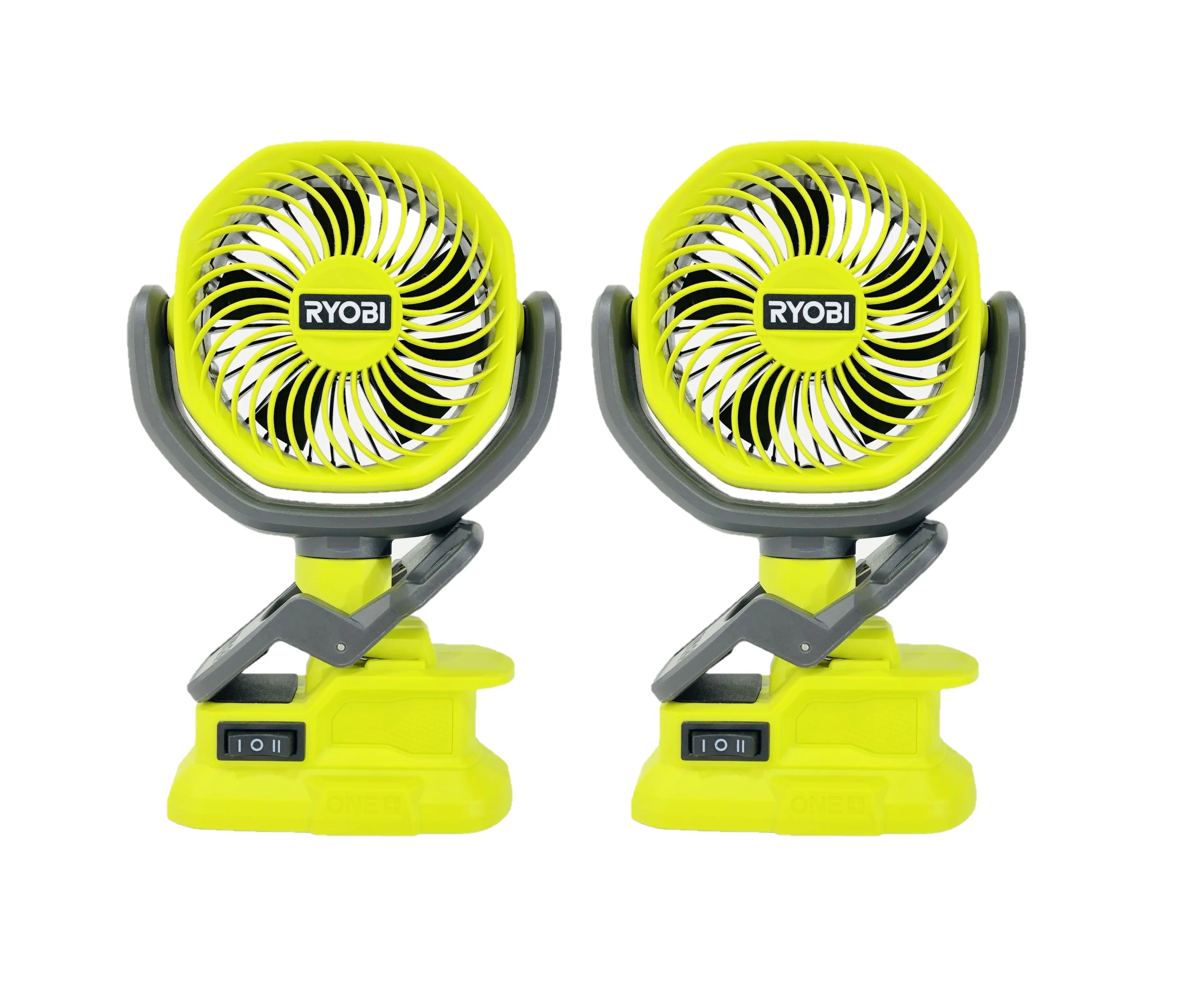 2 Pack of Ryobi PCF02B 18 Volt Cordless 4 in. Clamp Fan (Tool Only)