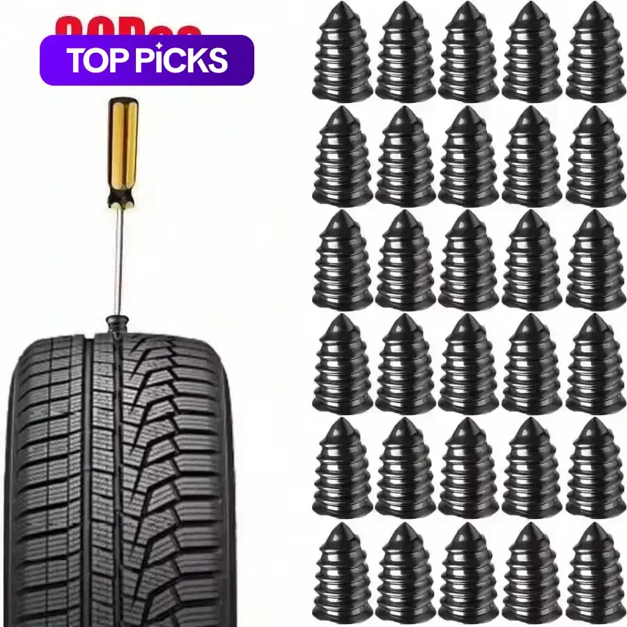 Car Tire Repair Rubber Nail Set, Universal Car Motorcycle Tire Repair Nails, Truck Scooter Bike Tire Puncture Repair Tool, Tire Repair Equipment, Tire Repair Kit, Automotive Maintenance Tools, Tire Patch Repair Kit #TOP PICKS