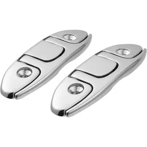 4-1/2" 316 Stainless Steel Boat Folding Cleat, Marine Flip Up Dock Cleat, Pack of 2