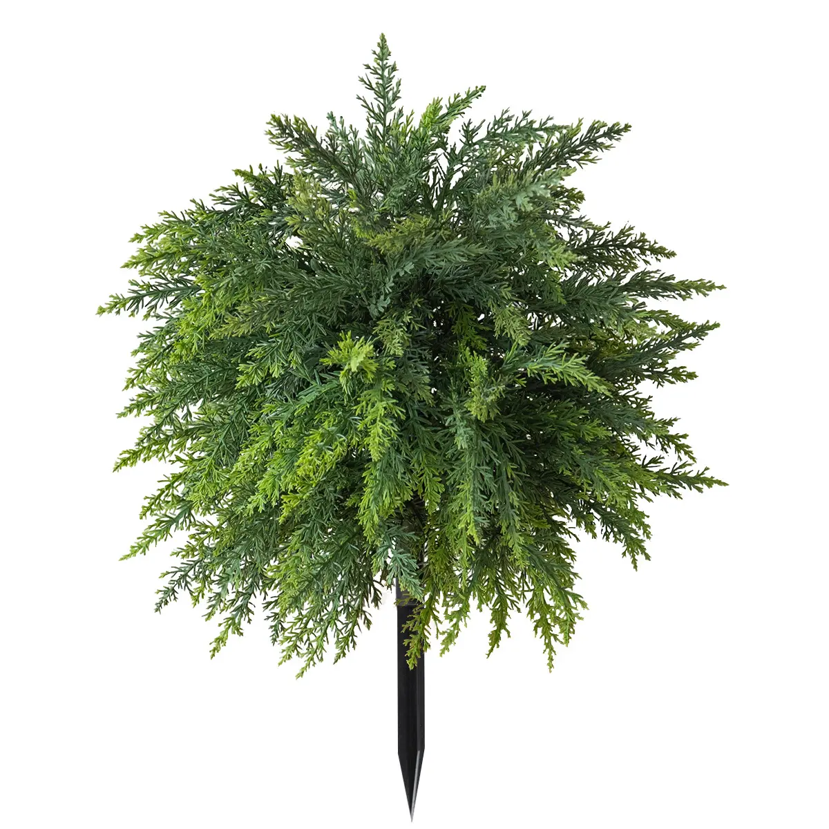 Artificial  Topiary Ball Tree with Ground Spike, 20.8'' Fake  Plant UV Resistant Artificial Shrubs, Faux Cypress Plant Fake Bushes for Front Porch Garden Indoor Outdoor Cedar