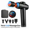 AERLANG Heat & Cold Massage Gun - USB Rechargeable Deep Tissue Percussion Massager, 7 Heads, 20 Silent Speeds, Smart LCD, Handheld Self Care Gadget for Pain Relief, Men's Health Device, Cool Gifts for Adults Adulting Gifts
