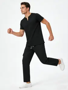 Breathable Scrub Uniform Unisex Short Sleeve Comfortable Workwear