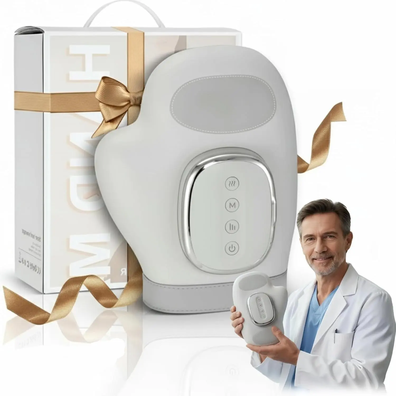 Heated Hand Massager with Pressure, USB Rechargeable Electric Hand Massager, 3 Massage Modes, 5 Pressure Levels, Portable Wireless Design, Adjustable Heating, Adjustable Therapy, Usb Rechargeable Massagers