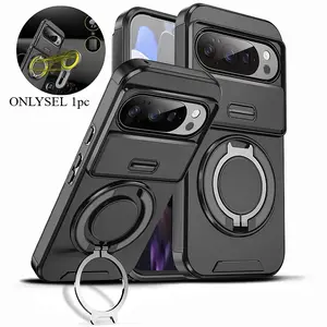 Armor Funda For Google Pixel 10 9 Pro XL 10Pro Magnetic Ring Bracket Protective Case For Pixel 9A 8A 7 Pixel10 Pro Slide Lens Protect Cover