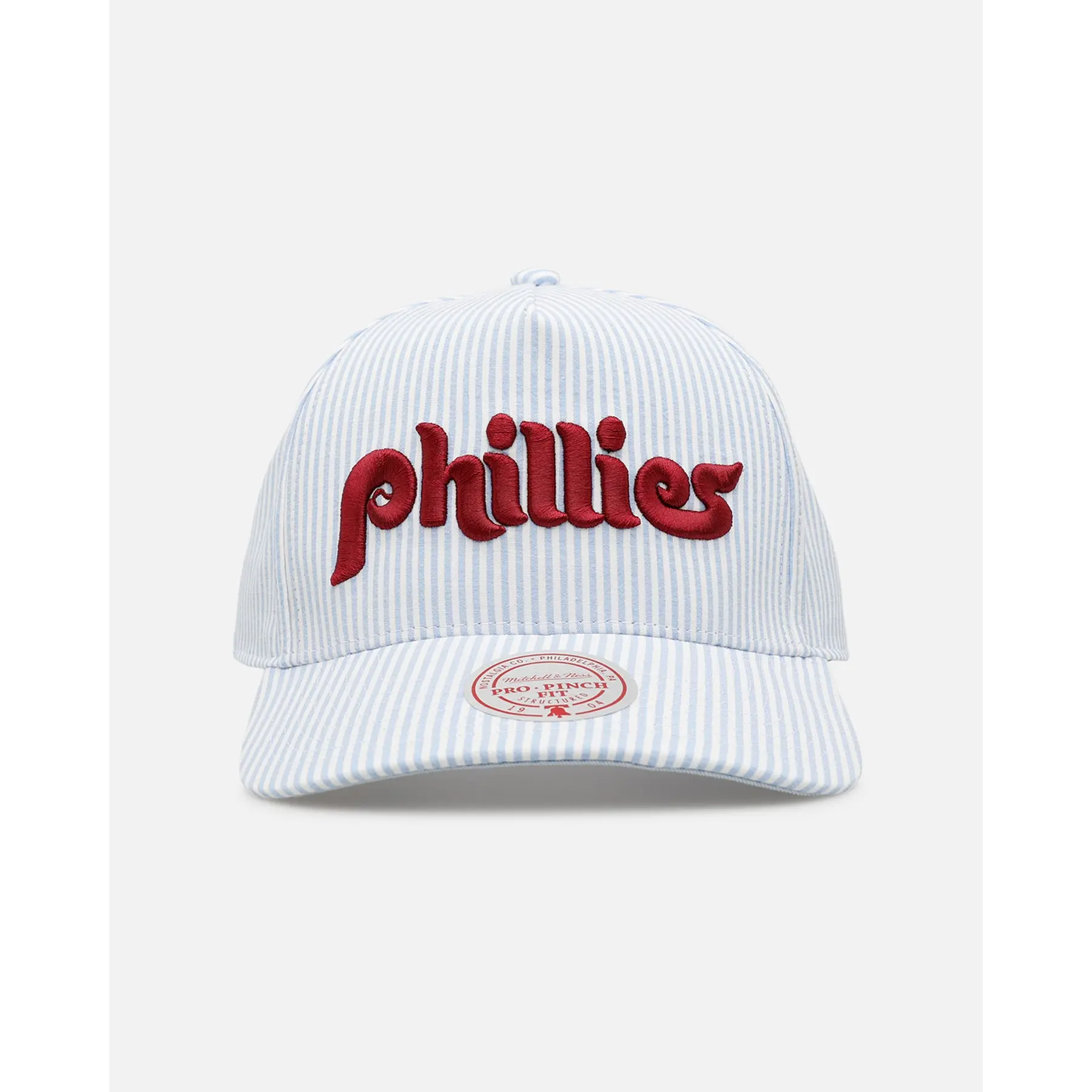 Mitchell & Ness Philadelphia Phillies 'Seersucker' Pro Pinch Snapback Blue/White