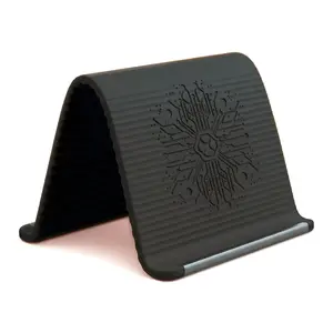 Silicone & Aluminum Phone Stand, Flexible Foldable Phone Holder, Bendable Adjustable Anti-Slip Desktop Stand for Phone Tablet Laptop, Portable Rollable Multi-Angle Stand for Home Office