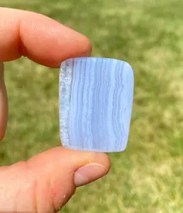 Blue Lace Agate Stone - High Quality A Grade Polished Blue Lace Agate Slice - Small Blue Lace Agate Slab