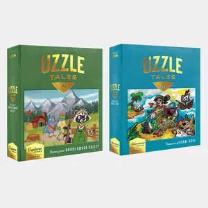 Uzzle Tales Adventure Bundle – Interactive Story Puzzle Games | Bricklewood Valley & Coral Cove | 1–3 Players