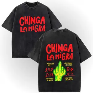 ✊   100% Cotton Double-Sided Chinga La Migra Vintage Washed Tee |     Anti ICE Abolish ICE, ICE OUT,Tshirts #   AbolishIce #   IceOut #   HumanRights #   100CottonTee #   DoubleSidedTee #   NoOneIsIllegal #   TikTokMadeMeBuyIt #   TikTokShop