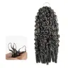 QVR Burmese Curly Salt Pepper Crochet Hair Natural Black Machine Made Feather Crochet Human Hair Extension