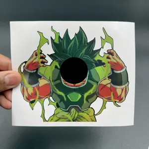 Anime Inspired Rage Power Warrior Holographic Sticker Waterproof UV Resistant