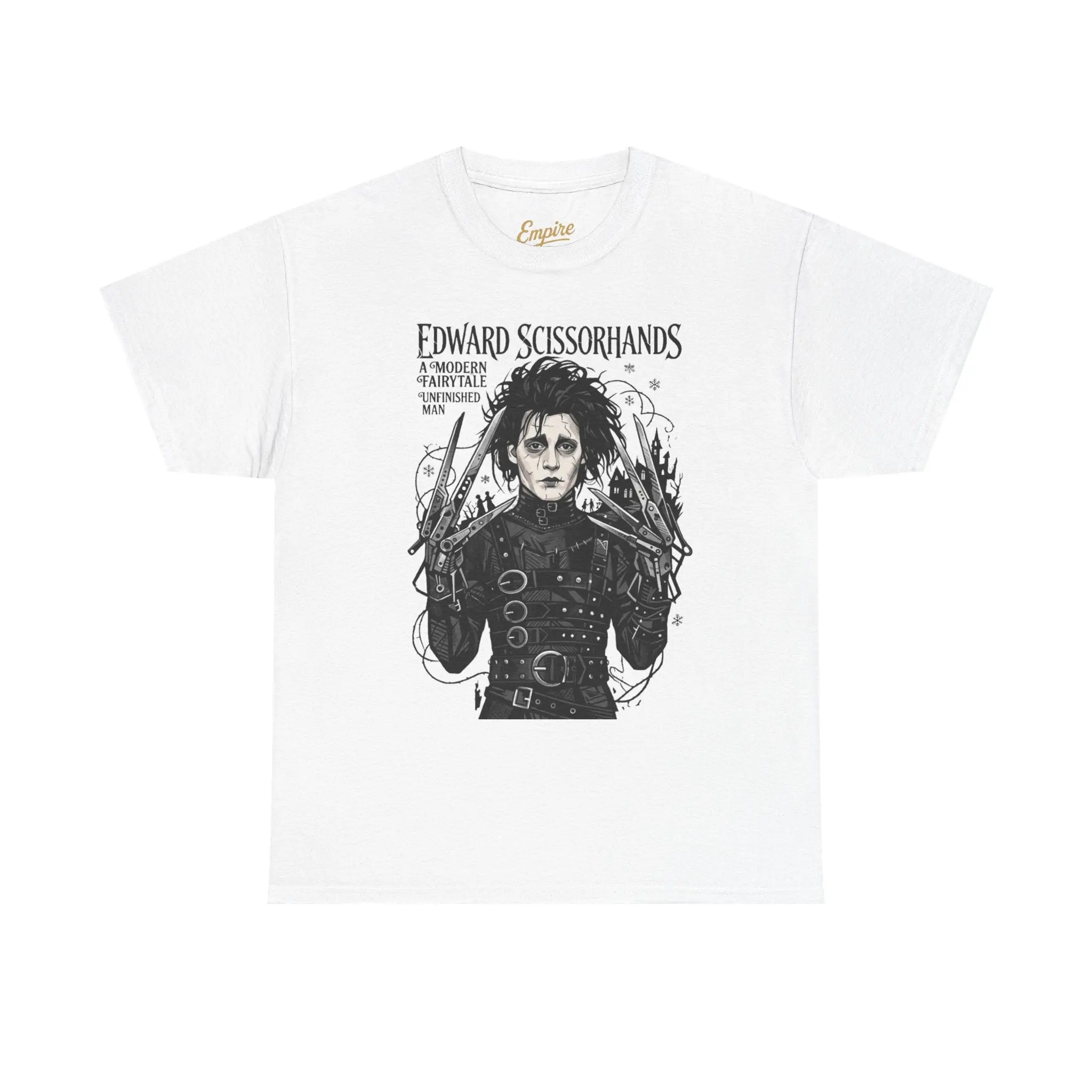 Men's Edward Scissorhands Graphic Tee - Vintage Movie Character, Streetwear, Short-Sleeve, Cotton Ribbed Fabric T-Shirt