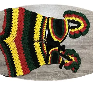 Crochet Shorts Set - Detailed Description Required for Complete Information - Colorful Striped Design Womenswear Clothes