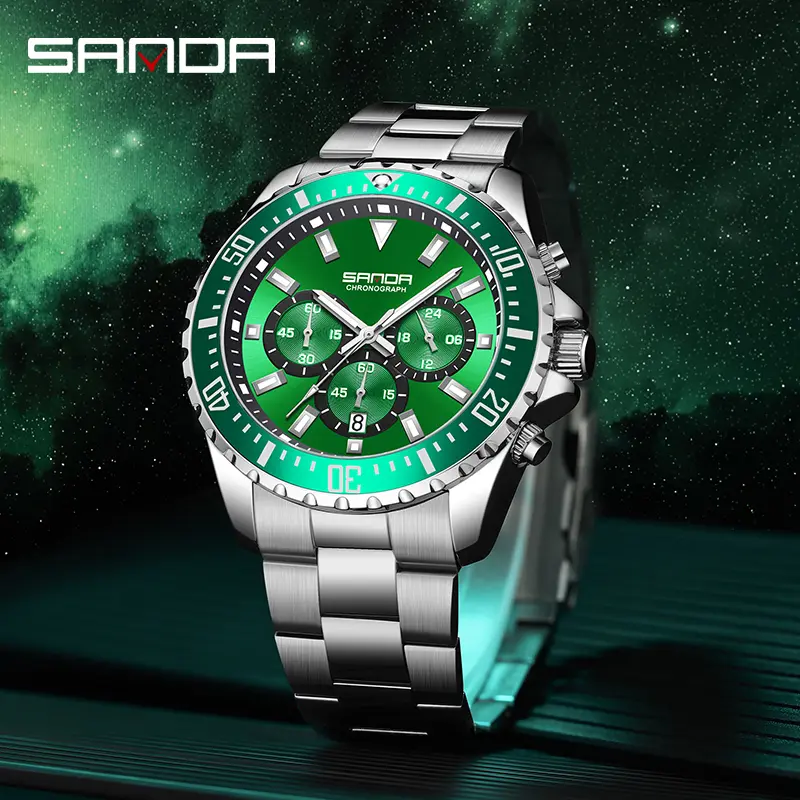 Men's Stainless Steel Analog Wristwatch - Fashionable Stylish, Modern Waterproof, Luminous, Date Display - Ideal for Business, Everyday Wear, Analog Watch, Fashionable Stylish Watch