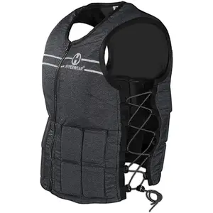 Hyper Vest FIT – n’s Weighted Vest for Walking, Bone-Health Exercise, Osteoporosis & Osteopenia Workouts – Comfortable, Breathable, Machine-Washable – 5 lb or 10 lb – Carbon Black / Glacier Blue / Crimson Red