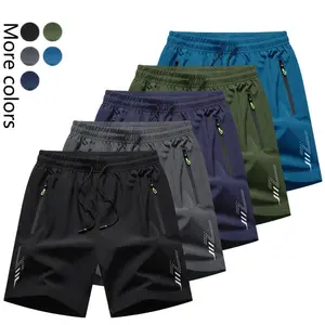 5PCS, Men's Athletic Shorts Pocket