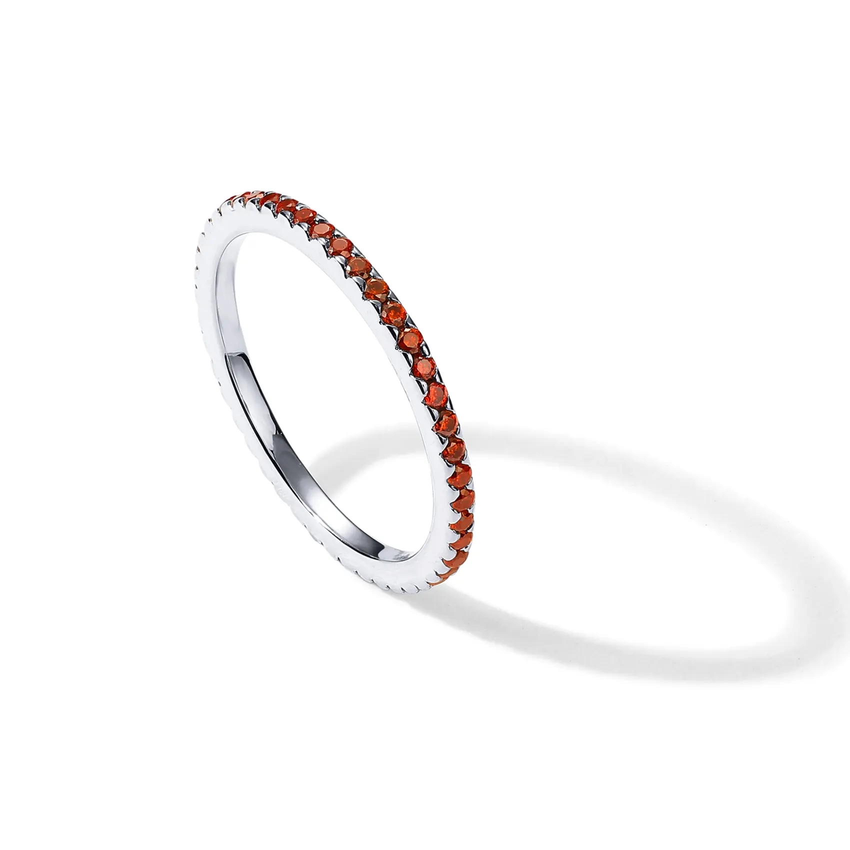 Garnet - White Gold