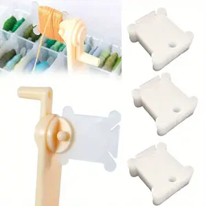 300 Pieces of Plastic Spools, with 1 Pcs Spool, Suitable for DIY Sewing and Storage of Cross Stitch Cotton Thread, Christmas and Halloween Gifts