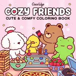 Cozy Friends: Coloring Book for Adults and Kids -- Coco Wyo - Paperback