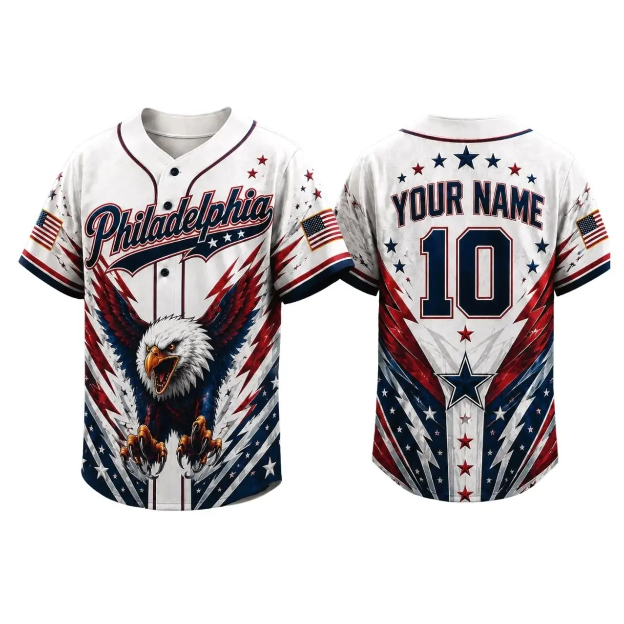 Custom Philadelphia Baseball Jersey, Personalized Name Number Shirt