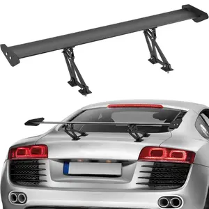 Summervibes VEVOR GT Wing Car Spoiler, 43.3 inch Universal Spoiler with Single Deck, Adjustable Lightweight Aluminum, Car Rear Spoiler Wing, Racing Spoiler BGW/JDM Drift Black