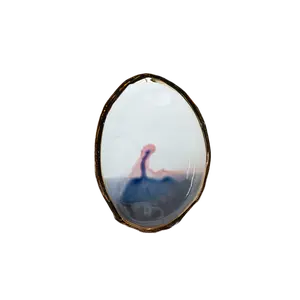 Abalone Ritual Dish in Sunset with 22K Gold