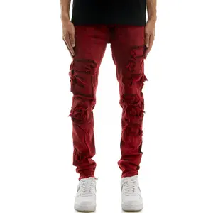 KND4651 Red | KDNK Saturated Red Skinny Stretch Jeans