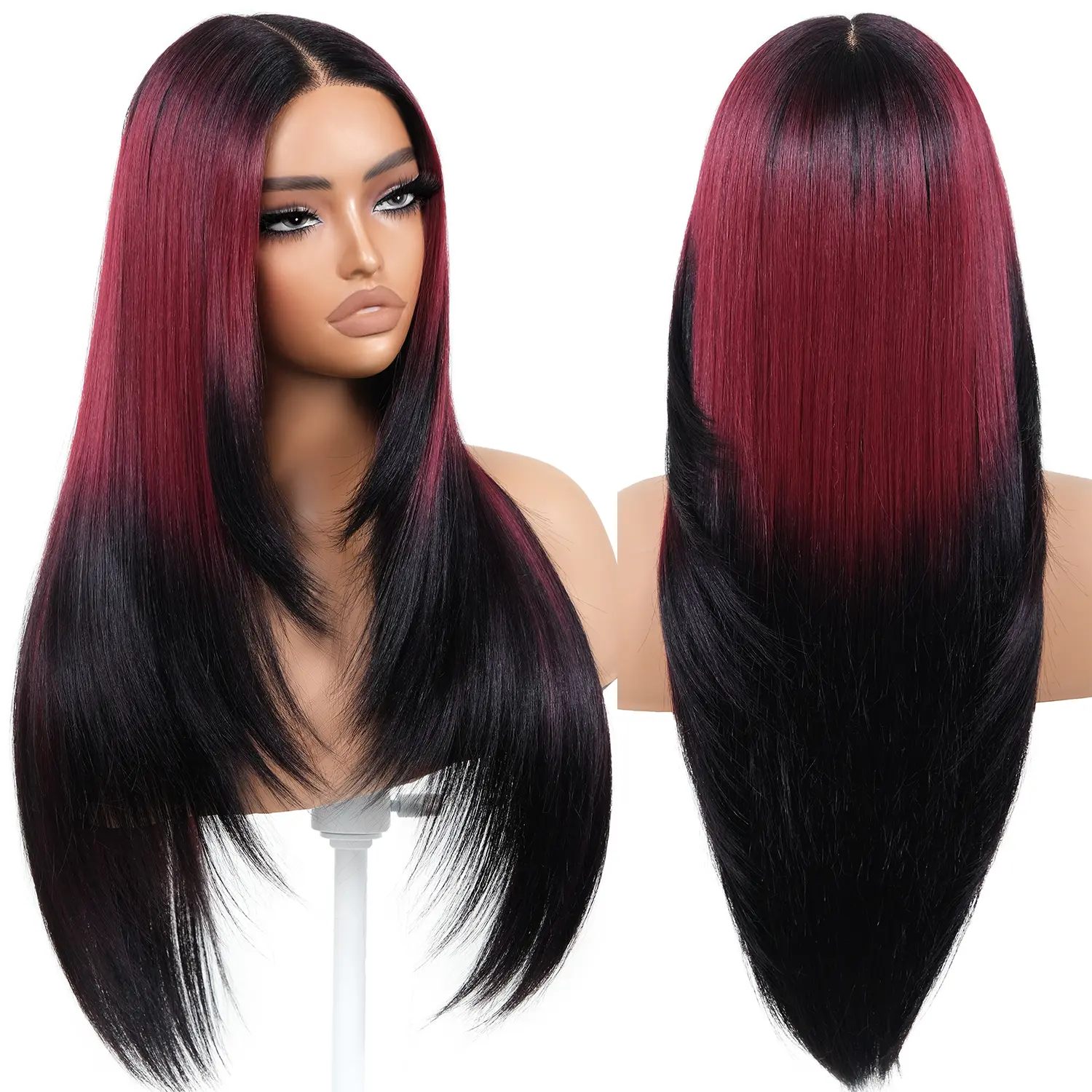 Ombre Red Black