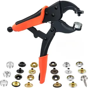Heavy Duty Snap Fastener Tool, Snap Setter Tool with 100 Sets 4 Color Boat Cover Snaps, Snap Repair Kit, Repairing Boat Covers, Canvas, Fabric, Tarps