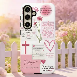 Bible Verses Phone Cases , Shockproof Rugged Cover Dual Layer Soft TPU Hard Bumper Shell for iphone 12 Samsung S26 S25 S24 S23 S22 NOTE20 Ultra A71 A56 A36 Plus FE A06 A15 A16 A23 A25 A26 A34 A52 A53 A54 A55 Edge Girly Gift