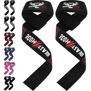 Lifting Wrist Straps for Weightlifting, Weight Lifting Straps Gym Grip Power Workouts Lifting Straps Padded Cotton Men Women Wrap Lift Deadlift Straps Hard Pull Exercise