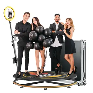 【Mother’s Day gift】MWE 360 Photo Booth Machine for Parties & Events  Wireless App Control & Ring Light | 5-Year Warranty