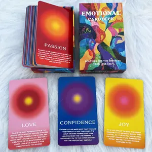 1 Box 56 Emotion Healing Oracle Cards, 56 Oracle Cards for Beginners, Mindfulness, and Spiritual Growth, Affirmation and Reflection Deck, Tarot Card Decks
