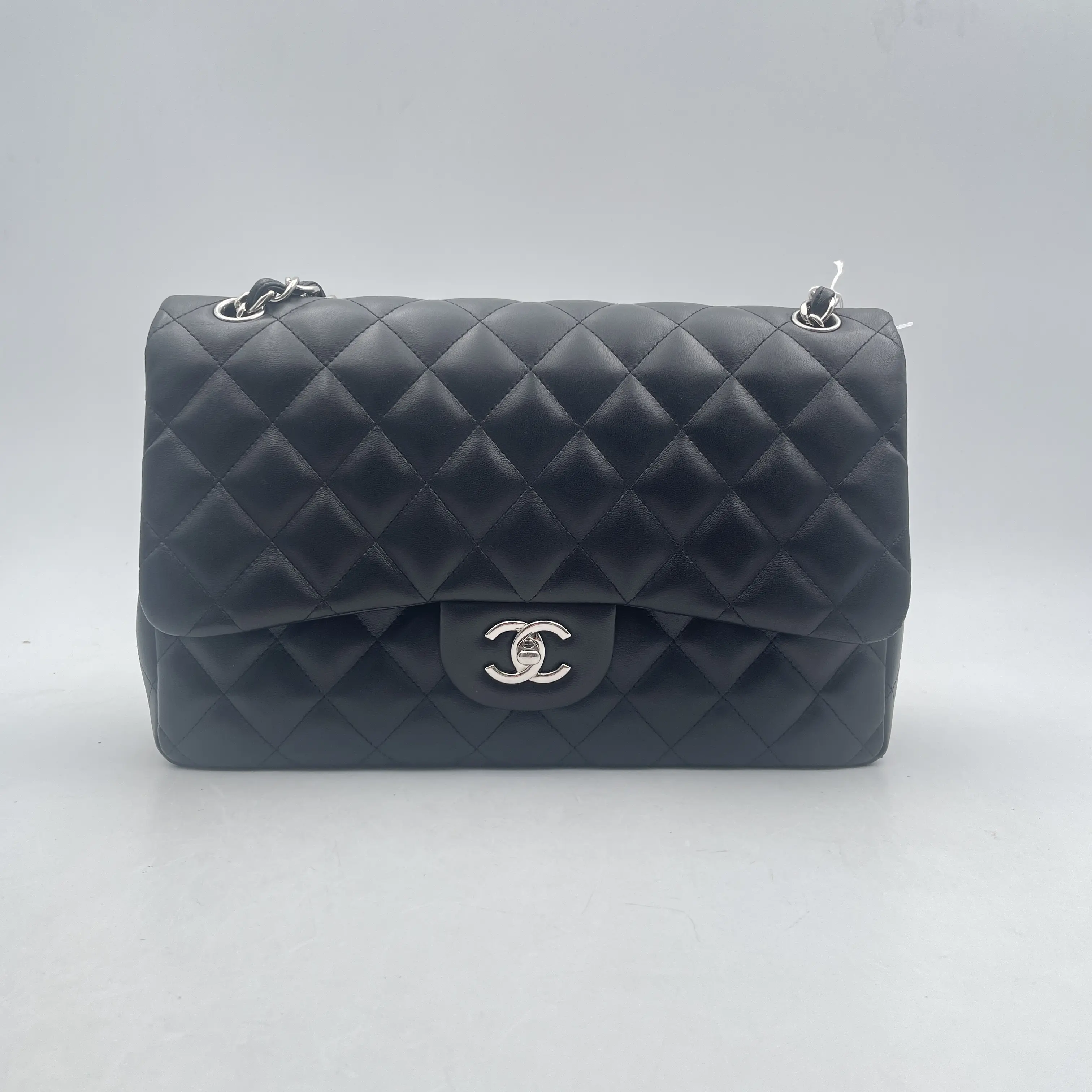 Pre-owned CHANEL Leather Shoulder Bags CF Jumbo Black JS0003