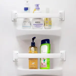 Adjustable RV Shower Corner Storage Bar- Durable  RV Corner  for Shower Organization-  for Travel Trailer, Camper Inside Storage and Organization- 2 Packs