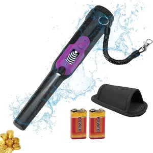 Pinpoint Metal Detector Pinpointer, LCD Display Fully Waterproof Underwater 30m/50FT Gold Metal Detector Pinpointer, Include 9V Battery 360 ° Search Treasure Hunting Tool Accessories for Adults & Kids