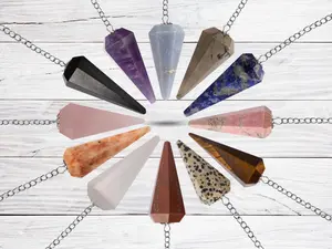 Large Selection of Faceted Pendulum Crystals, Divination Tools, Dowsing Pendulum for Meditation, Reiki, Crystal Grid, Chakra, Energy Healing
