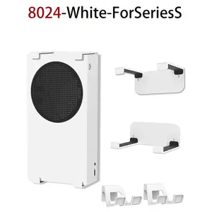 Xbox Series S Metal Wall Mount Compatible and Under-Desk Stand, Dual Installation Options for Space Saving, Detachable Controller and Headset Holder