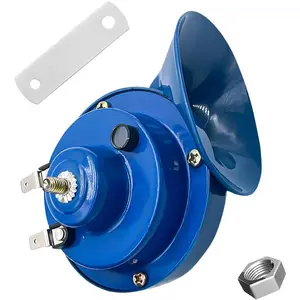 Super Loud Train Horn, 12V 5A Waterproof High Tone Electric Snail Horn, Universal Raging Sound Air Horns Replacement for Motorcycles Trucks Boats, Car Accessories (Blue)