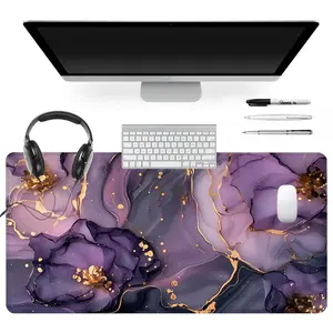 Extra Large Purple Floral Abstract Mouse Pad Elegant Gaming Mouse Pad Made for Gaming 35x16 Inch Computer Keyboard Mousepad Suitable for Families, Offices and Schools. Perfect Gift for Family Members and Friends Premium Multipurpose Mouse Pad