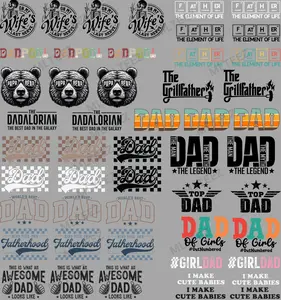 DAD TRUCKER HAT PREMADE GANGSHEET  - 22X24  DTF TRANSFERS - DIRECT TO FILM