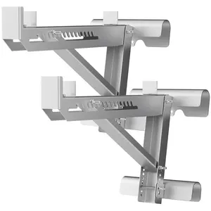 Explorinox Heavy-Duty Ladder Jacks for Scaffolding Platform 264lbs Capacity Anti-Fall Safety Tool-Free Assembly Steel Extension Scaffold Bracket