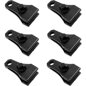 Upgrade 6 Pcs Large Tarp Clips Heavy Duty Lock Grip Clamps Thumb Screw Tent Fasteners for Camping Awnings Caravan Canopies Car Truck Swimming Pool Boat Cover