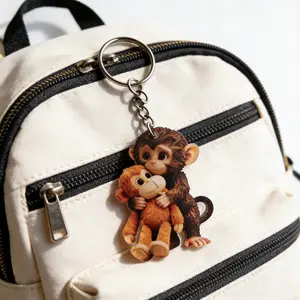 New Acrylic Protect Punch the Monkey Gorilla Keychain Charm, Durable & Stylish Accessory for Everyday Use, Perfect Gift Idea